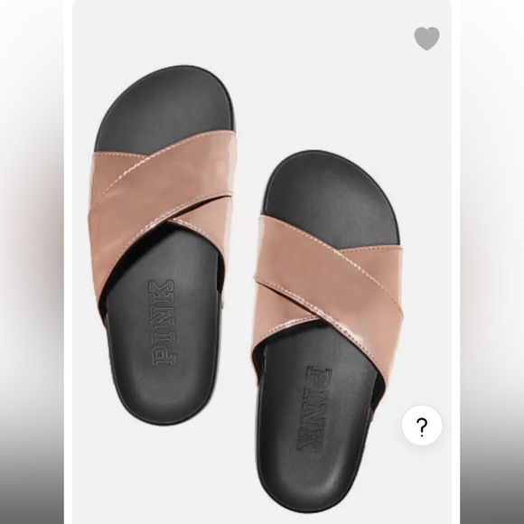 Rose Gold & Black PINK Slippers/Slides - Picture 1 of 5